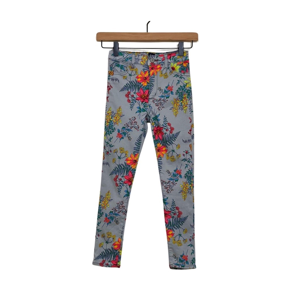 NWT Denim Girls Floral Stretch High Rise Jegging. Size 7 Regular